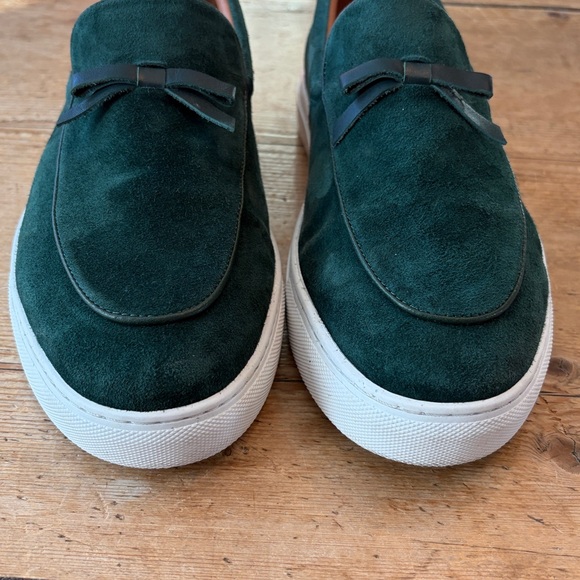 Marc Nolan, the Men\'s Odell Suede Bow Detail Belgian Loafer Sneakers Dk Green 10 main image 8